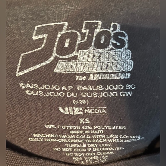 Jojo's Bizarre Adventure Unisex T-shirt Battle Tendency Pillar Size: X-Small - Picture 2 of 3